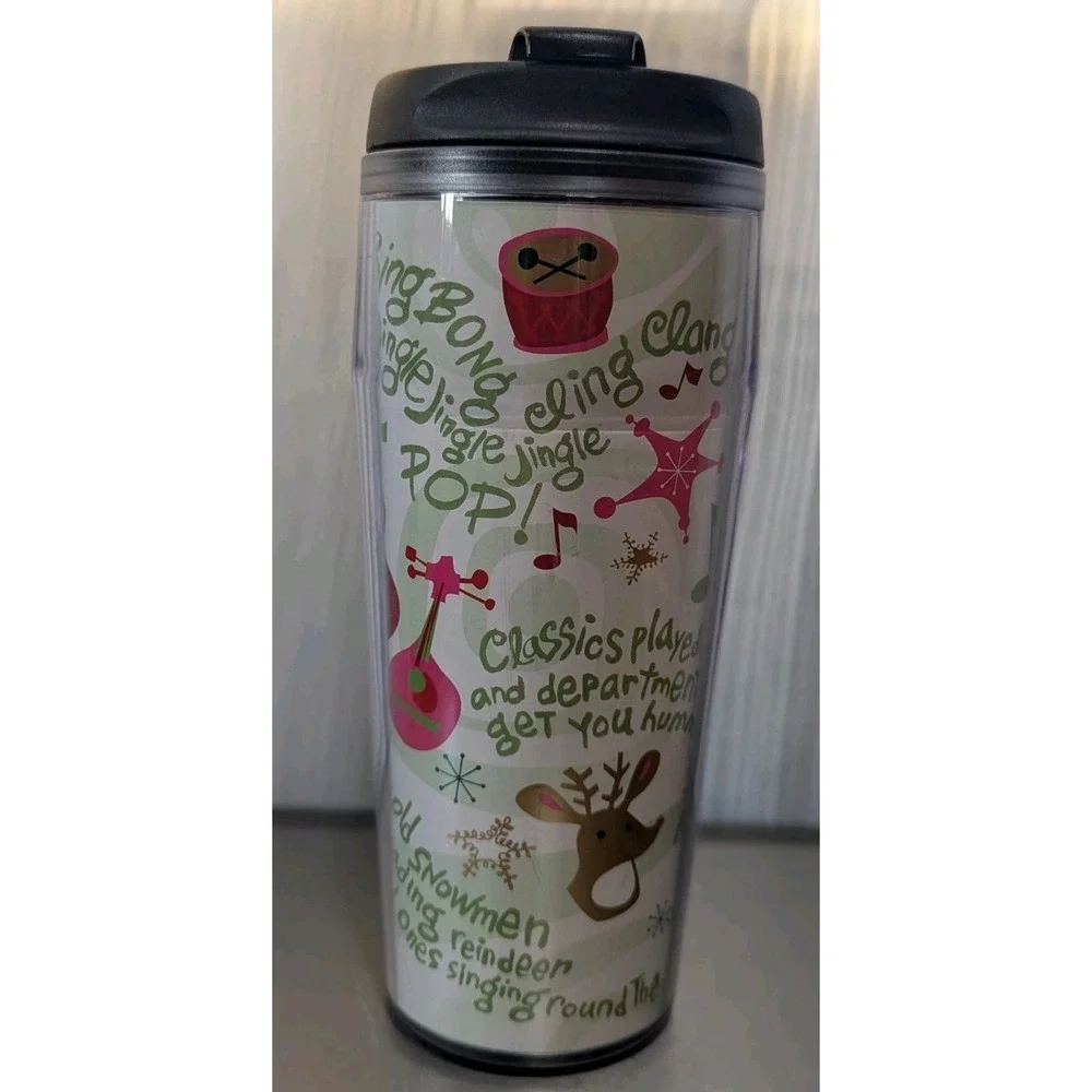 Starbucks‎ 2006 Christmas Thermal Travel Tumbler, Bells Holiday Cup 16oz 2004